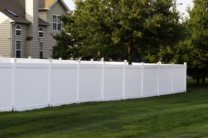 Tan Pvc Fence Installation